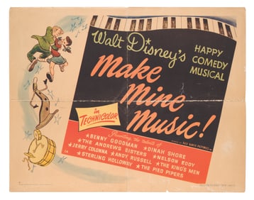 A "Make Mine Music" Half-Sheet Poster.