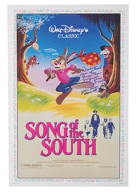 A Signed “Song of the South" Re-Release One-Sheet.