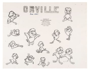 A Model Sheet of Orville from "Pluto's Fledgling.