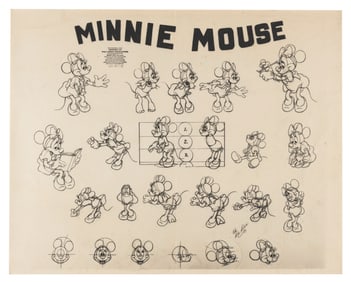 A Minnie Mouse Photostat Model Sheet.