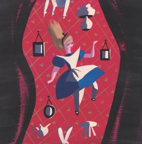 An "Alice in Wonderland" Mary Blair Concept Painting.