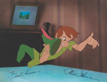 A Frank and Ollie Signed "Peter Pan" Original Production Cel.