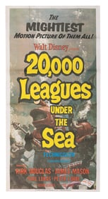 A Re-Release 3-Sheet for "20,000 Leagues Under the Sea."
