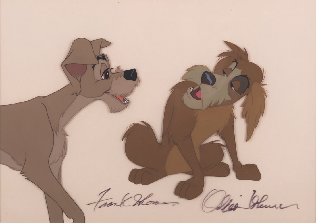 A Frank and Ollie Signed “Lady and the Tramp" Original Production Cel. (1 of 2)