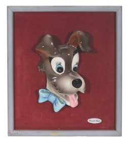 A Tramp 3D Ceramic Wall Decoration.