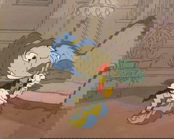 An Original Production Cel of Jiminy Cricket.