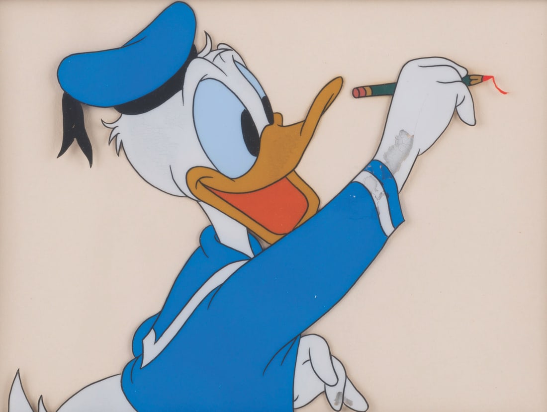 An Original Production Cel of Donald Duck. (1 of 2)