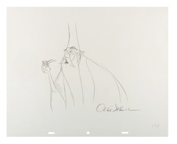 A Signed Original Production Drawing from “Sword In The Stone