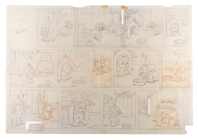 An Original “Walt Disney’s Scamp" Sunday Comic Strip.