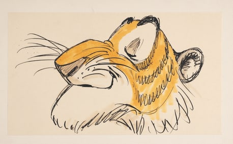 A Ken Anderson Shere Khan Character Development Drawing.