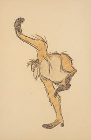 A Ken Anderson King Louie Character Development Drawing.