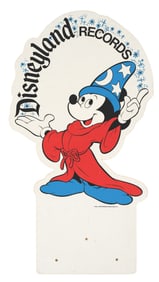 A Disneyland Records Store Display Sign.