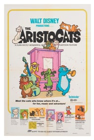 A Rare Re-Release One-Sheet for "The Aristocats."