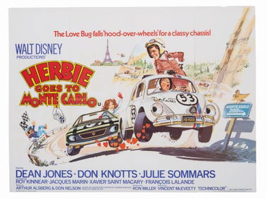 A "Herbie Goes to Monte Carlo" Signed Poster.