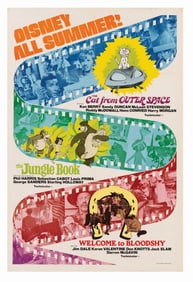 A Triple Feature Disney One-Sheet Poster.