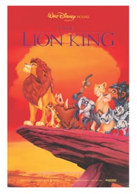 A One-Sheet for "The Lion King."