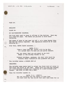 A “Nightmare Before Christmas" Production-Used Script.