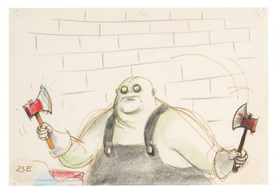 A “Nightmare Before Christmas" Behemoth Storyboard Panel.