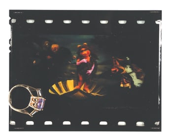 A Miss Piggy Photo Transparency and Prop Ring.