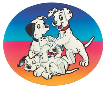 A "One Hundred and One Dalmatians" Disney Store Display.