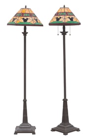 A Pair of Mickey Mouse Silhouette Floor Lamps.