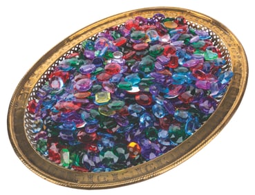 A "Pirates of the Caribbean" Prop Tray and Plastic Jewel Hoard.