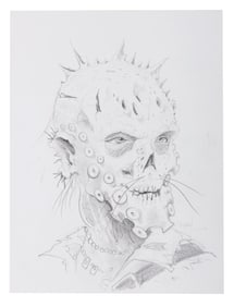 A Cursed Pirate from "Dead Man's Chest" Concept Drawing.