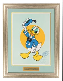 A Clarence Nash and Tony Anselmo Signed Donald Duck Print.