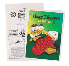 A Carl Barks Signed Covers of Walt Disney's Comics and Stories Collection.