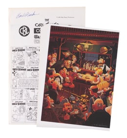 A Carl Barks Signed Covers of Walt Disney's Uncle Scrooge Collection.