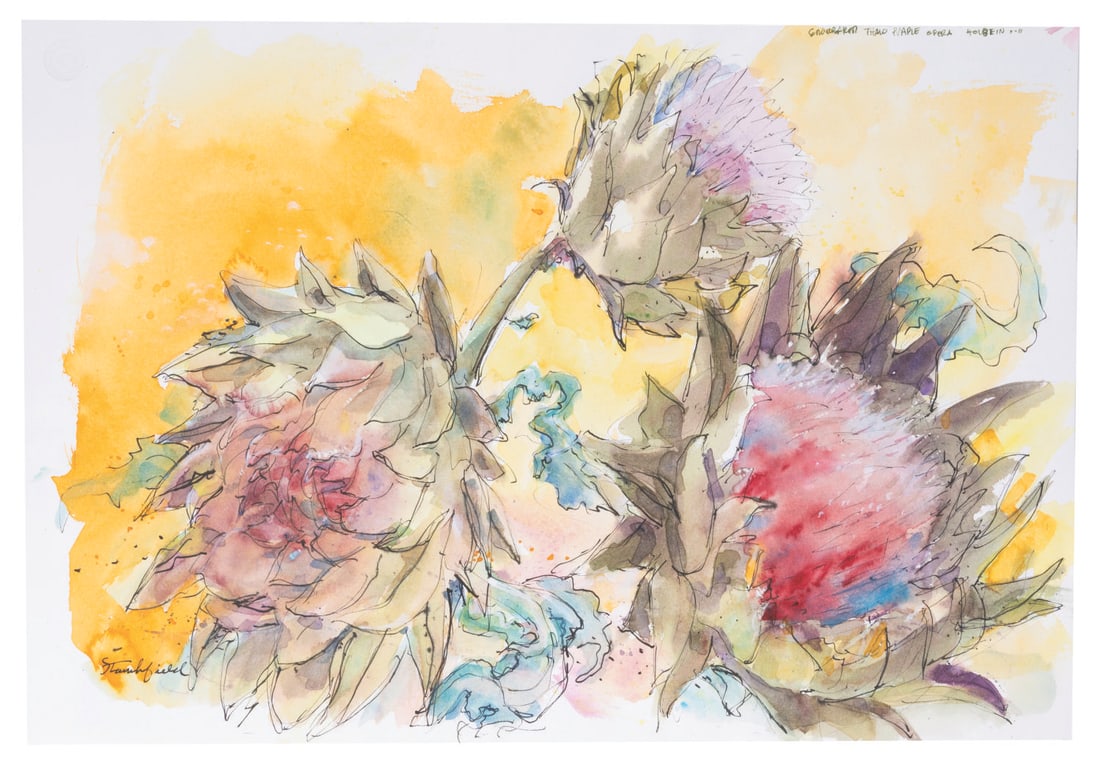 An Original Walt Stanchfield Painting.: (Stanchfield, 1960s-90s) An original watercolor painting by Disney animator Walt Stanchfield. Aside from his contributions to every Disney animated feature from "The Adventures of Ichabod and Mr. Toad