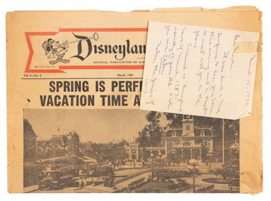 A Disneyland News Issue Owned by Editor Marty Sklar.
