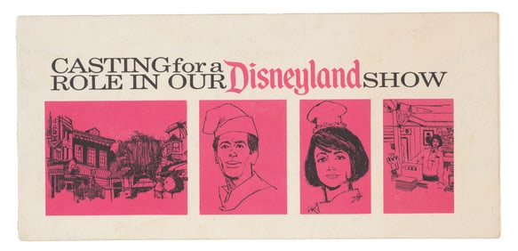 A Casting for a Role in Our Disneyland Show Pamphlet.