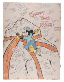 A Disneyland Cast Member Signed "Get Well" Card.