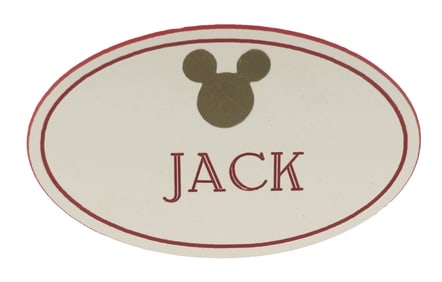 Jack Linquist’s Disneyland Golden 'Ears Club Name Badge.