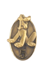 A 5 Year Service Award Cast Member Pin.