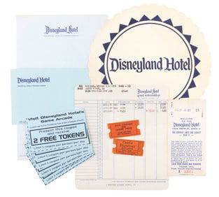 A Collection of Disneyland Hotel Paper Goods.