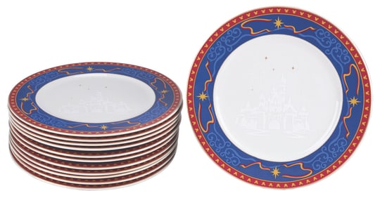 A Set of Disneyland Hotel 50th Anniversary Plates.