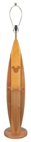 A Disney’s Paradise Pier Hotel Surfboard Floor Lamp.