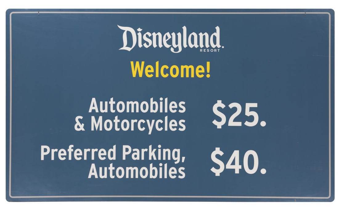 A Disneyland Resort Parking Sign.