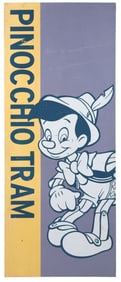 A Disneyland Resort Pinocchio Tram Sign.