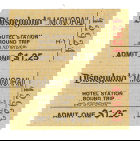 A Pair of Disneyland Monorail Round Trip Tickets.