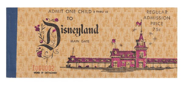 A 1968 Child 10 Attraction Ticket Book.