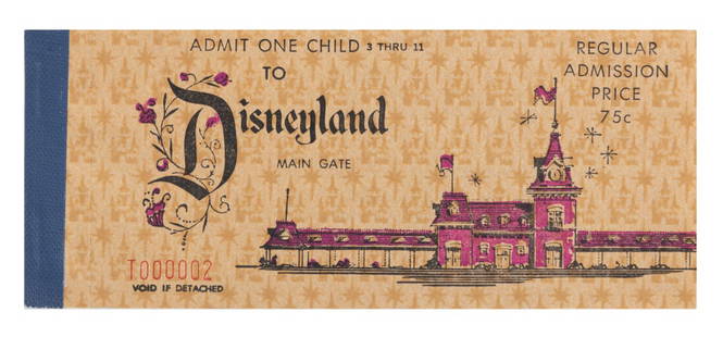A 1968 Child 10 Attraction Ticket Book.: (Disneyland, 1968) A complete Child 10 ticket book from May of 1968. This book includes the front Main Gate ticket, a Welcome to Disneyland tab, a Great Moments With Mr. Lincoln ticket, an Adventure