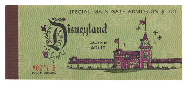 A 1962 Adult 10 Ticket Book.