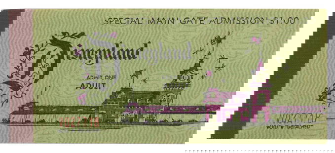 A 1962 Adult 10 Ticket Book.: (Disneyland, 1962) A complete Adult 10 ticket book from October of 1962. This book includes the front Main Gate ticket, a Welcome to Disneyland tab, 1 “A” ticket, 1 “B” ticket, 2