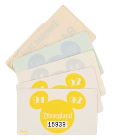 A Collection of Disneyland Resort Parking Passes.