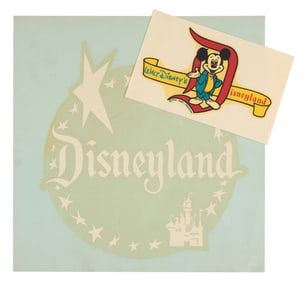 A Pair of Early Disneyland Decals.