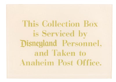 A Disneyland Mailbox Plaque from Main Street.