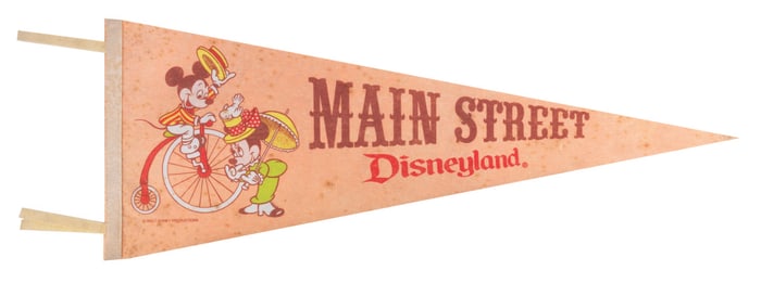 A Disneyland Main Street Pennant.